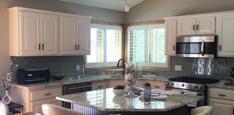 Jacksonville kitchen with shutters and appliances